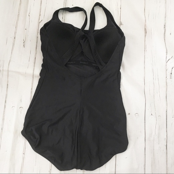 Speedo One Piece Black Bathing Suit Size 14 - Picture 3 of 8